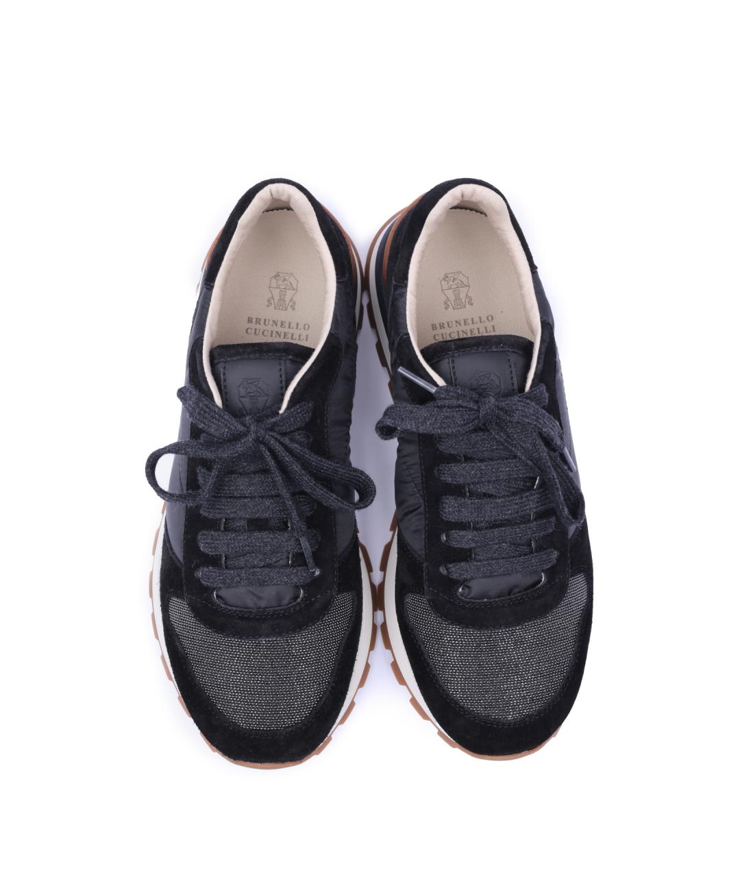 BRUNELLO CUCINELLI Синие текстильные кроссовки, фото 4