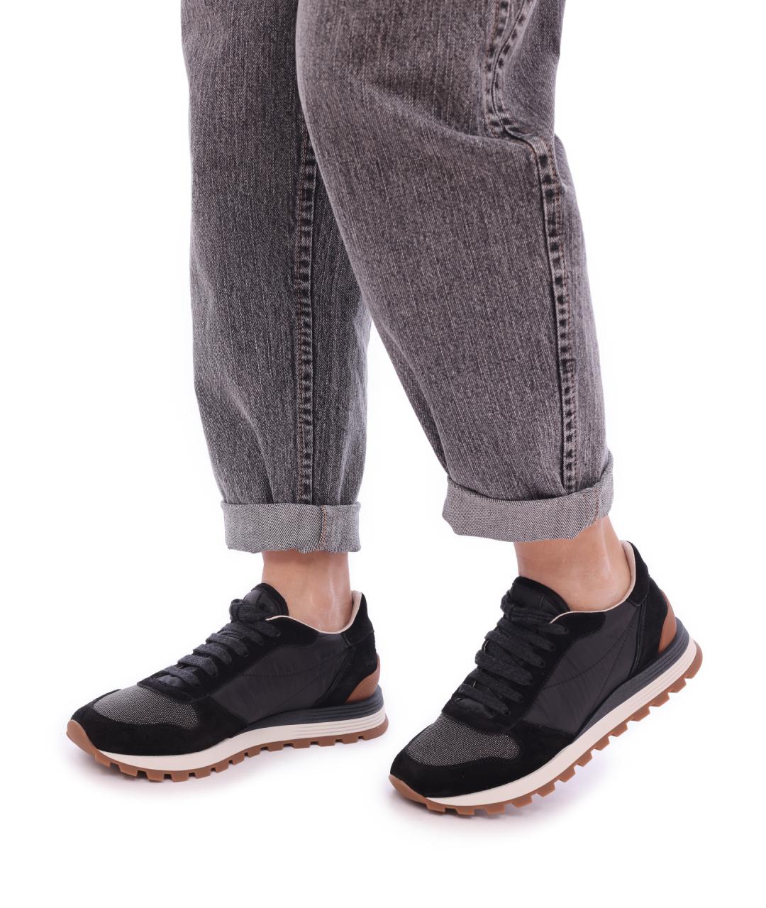 BRUNELLO CUCINELLI Синие текстильные кроссовки, фото 6