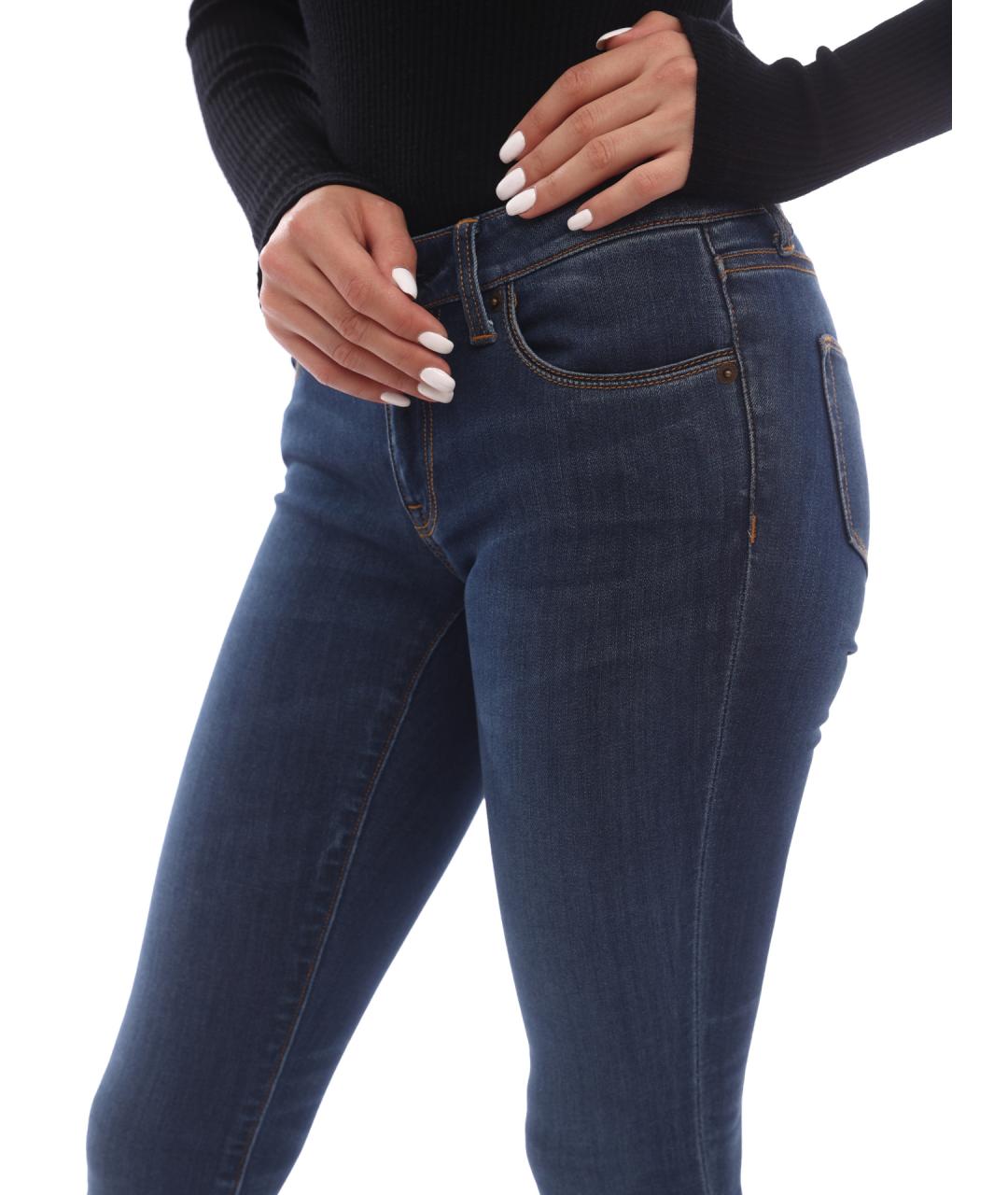 BURBERRY Синие хлопковые джинсы слим, фото 3