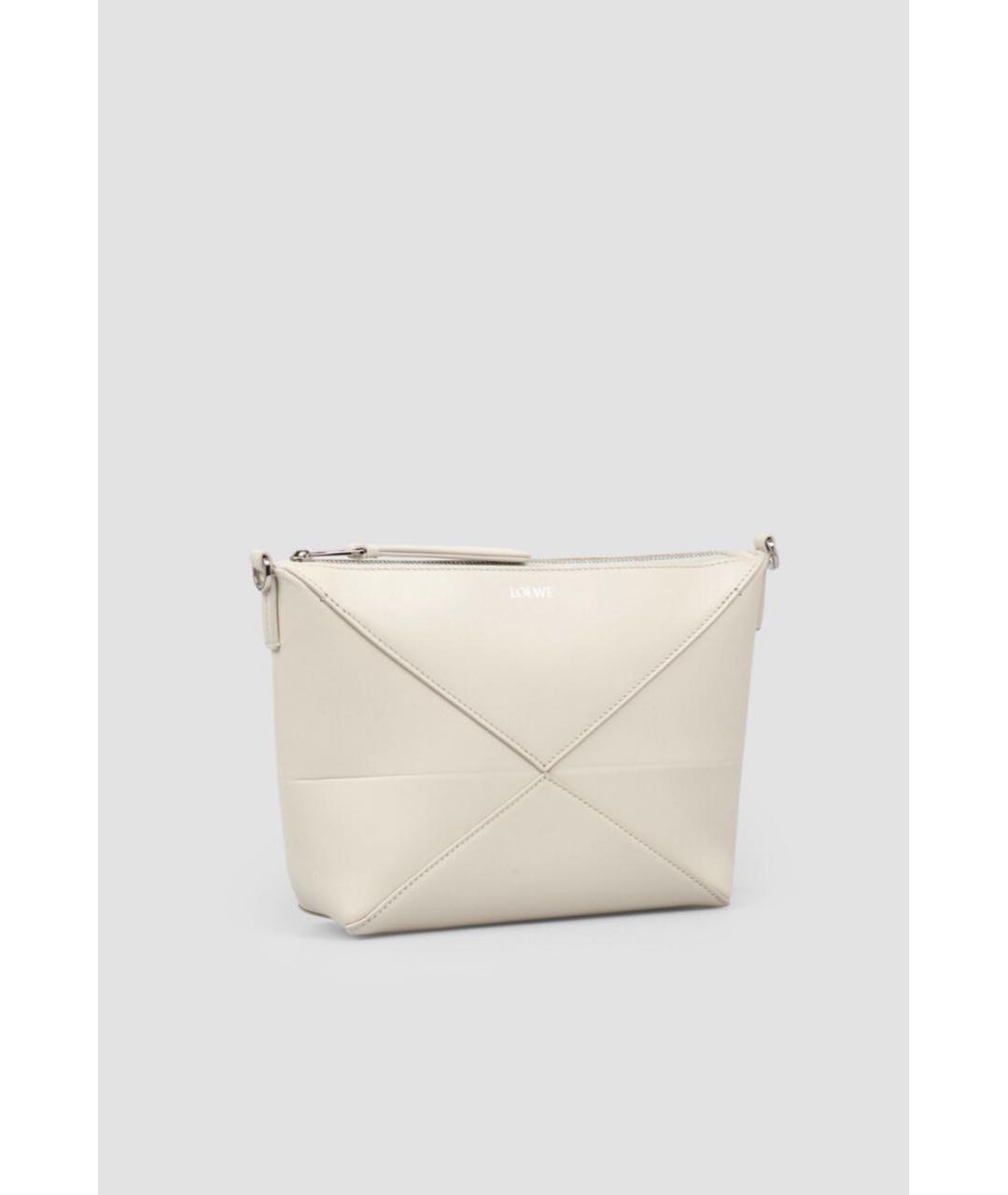 LOEWE Белая кожаная сумка через плечо, фото 2