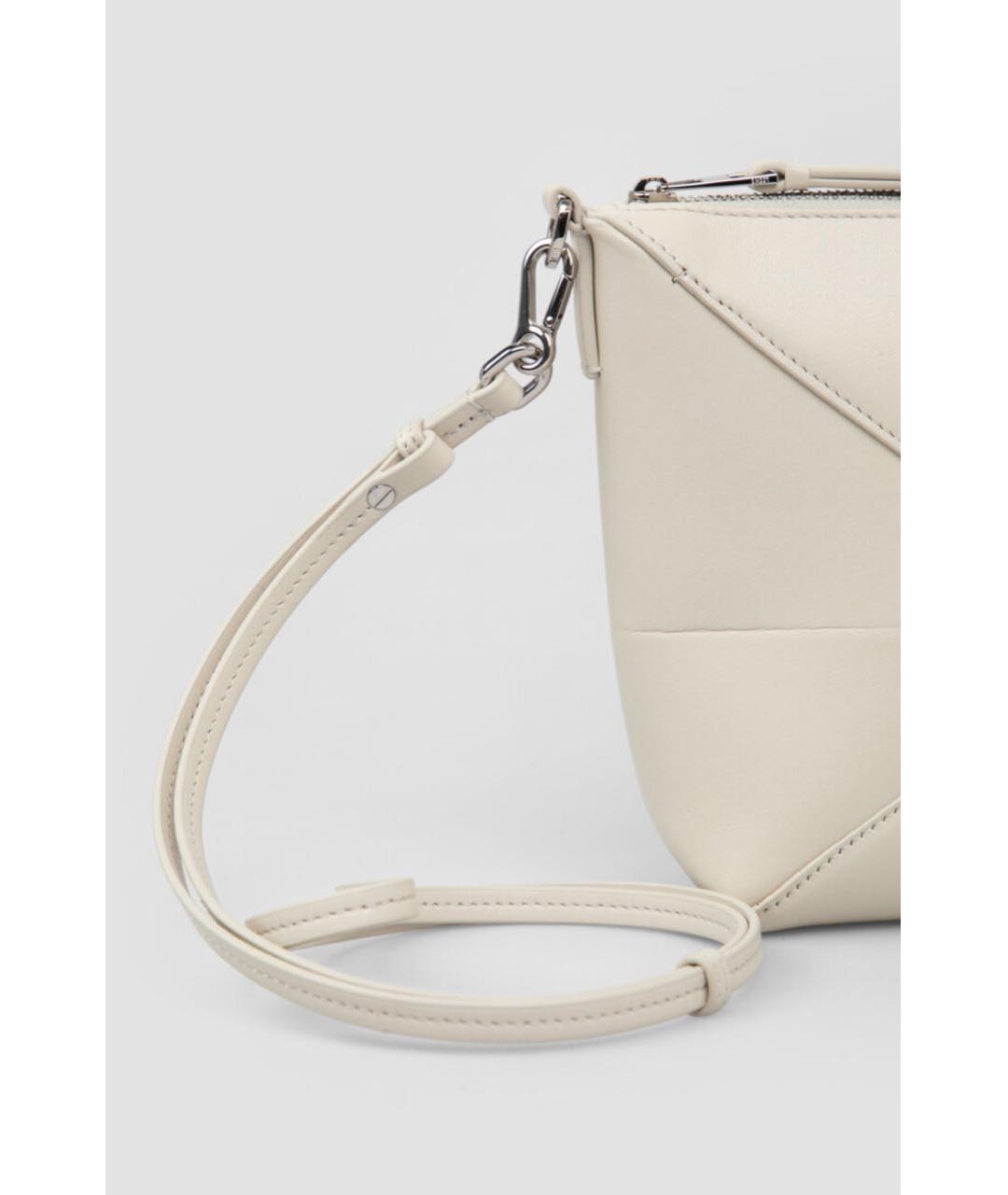 LOEWE Белая кожаная сумка через плечо, фото 6