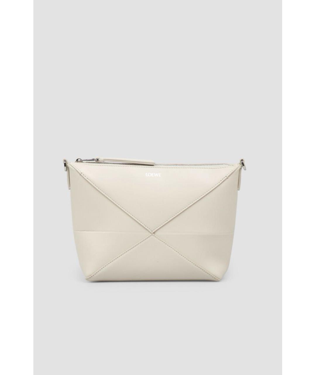 LOEWE Белая кожаная сумка через плечо, фото 7