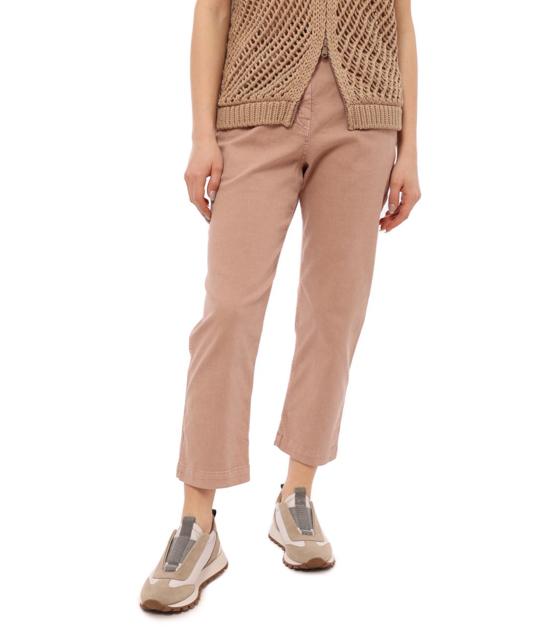 BRUNELLO CUCINELLI Розовые прямые джинсы, фото 2