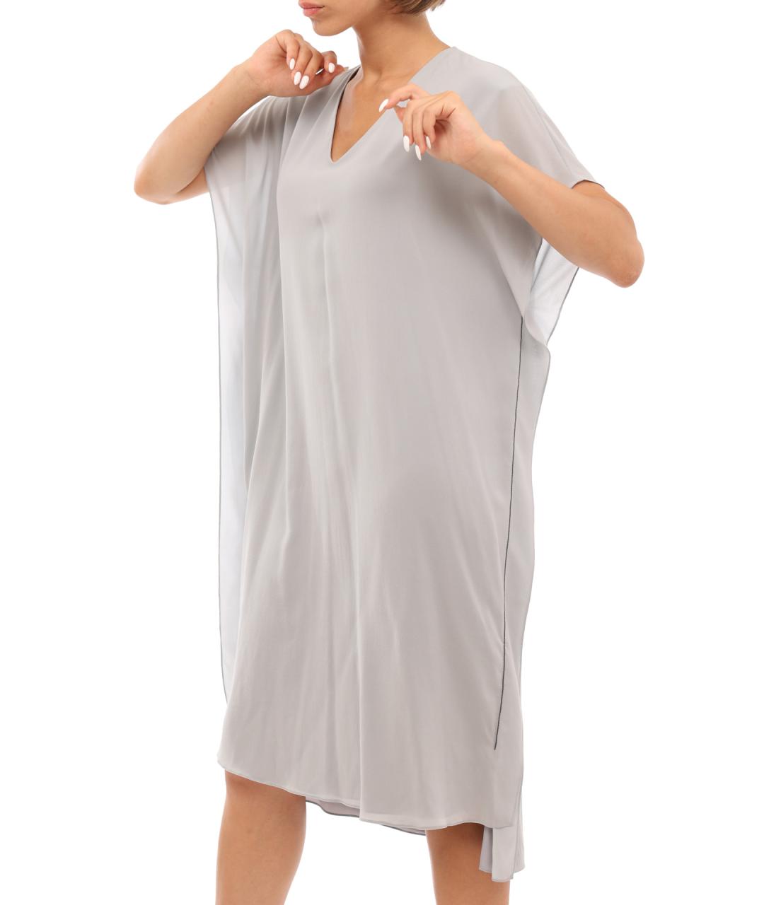 BRUNELLO CUCINELLI Шелковое повседневное платье, фото 3