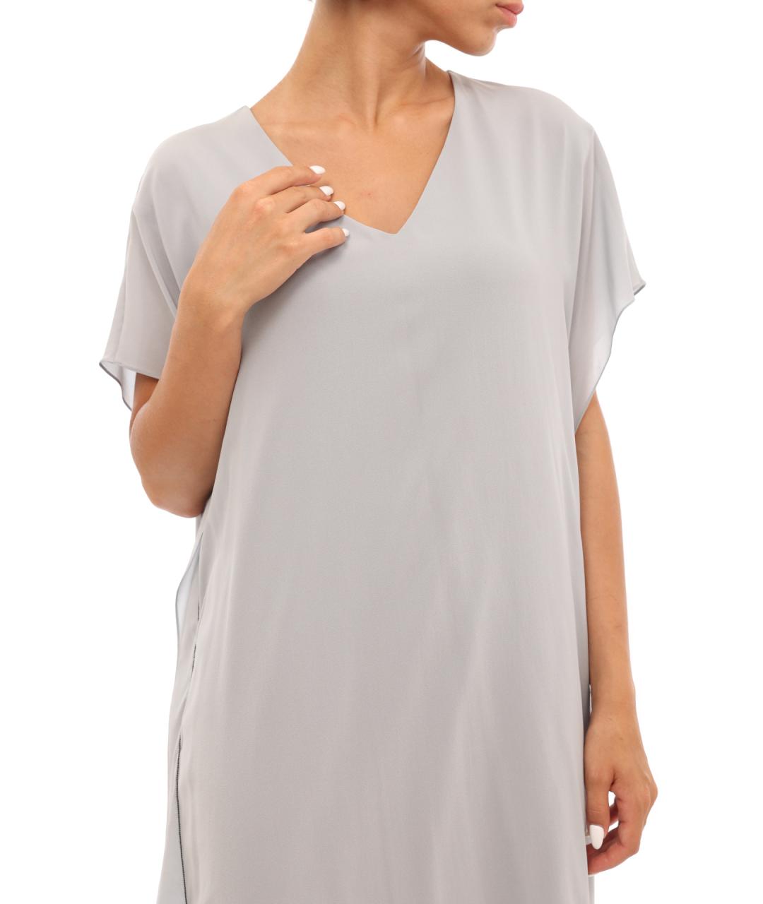 BRUNELLO CUCINELLI Шелковое повседневное платье, фото 2