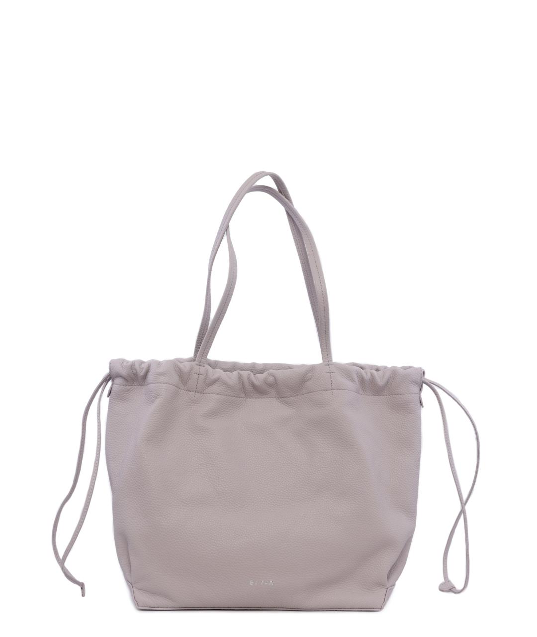 BY FAR Серая кожаная сумка тоут, фото 1