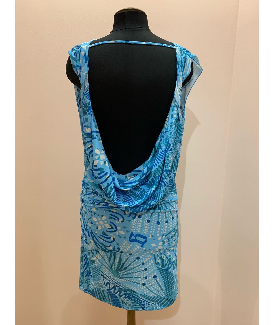 JOHN GALLIANO Голубое полиэстеровое платье, фото 2