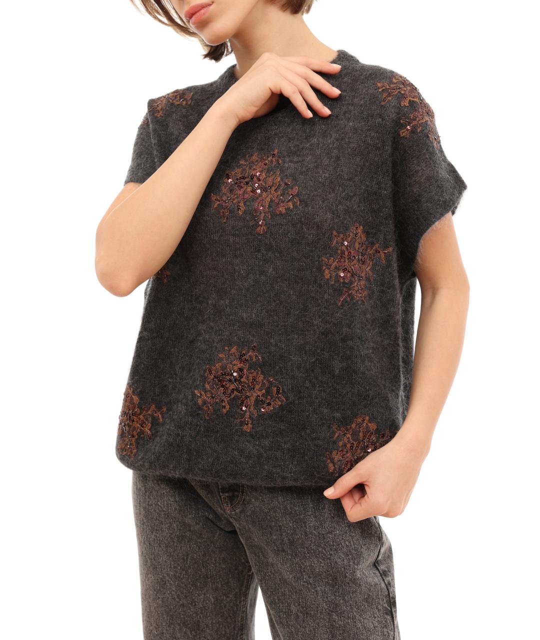 BRUNELLO CUCINELLI Серый джемпер / свитер, фото 3