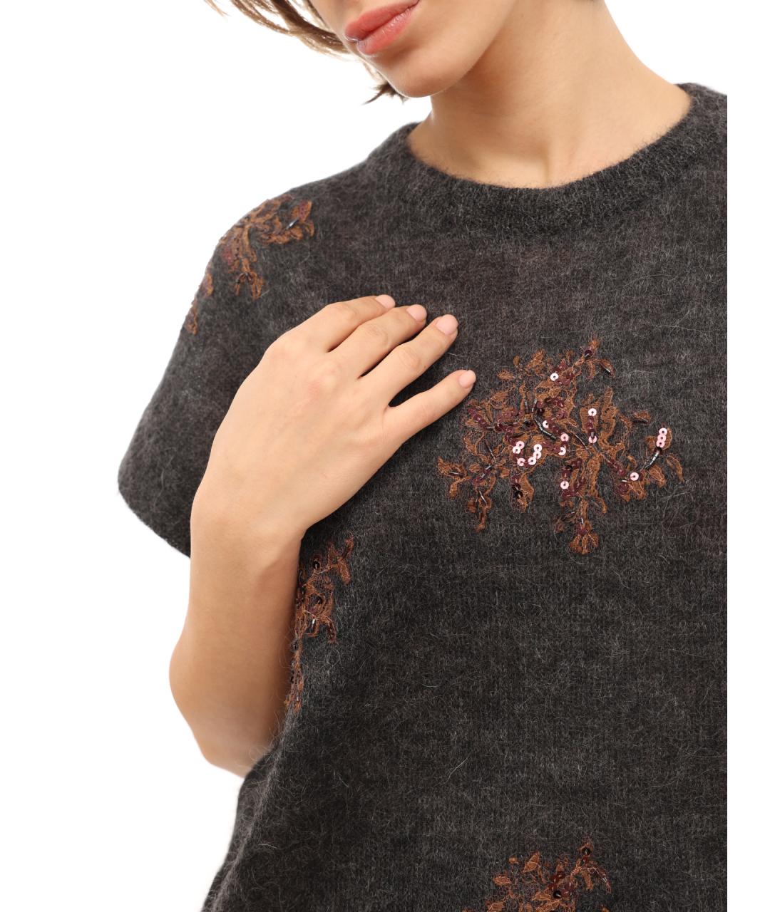 BRUNELLO CUCINELLI Серый джемпер / свитер, фото 5