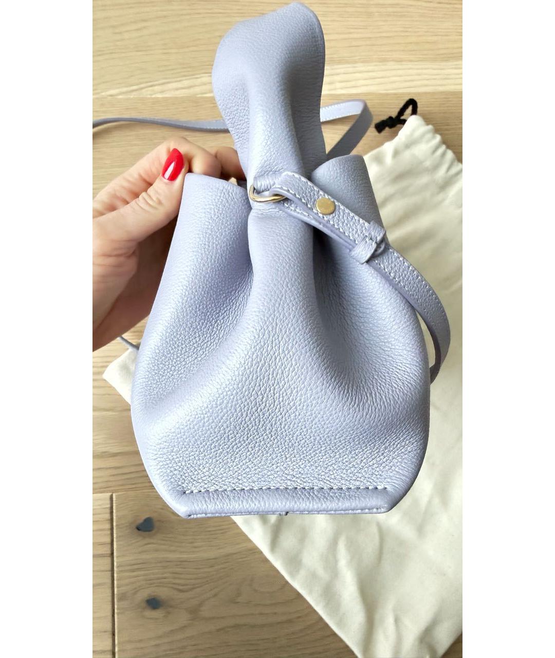 POLENE Фиолетовая кожаная сумка через плечо, фото 6