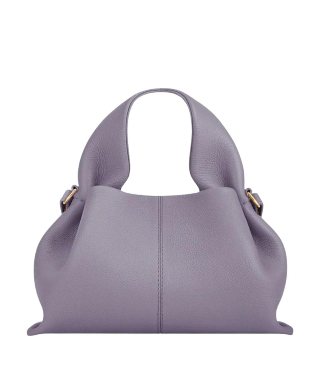 POLENE Фиолетовая кожаная сумка через плечо, фото 1