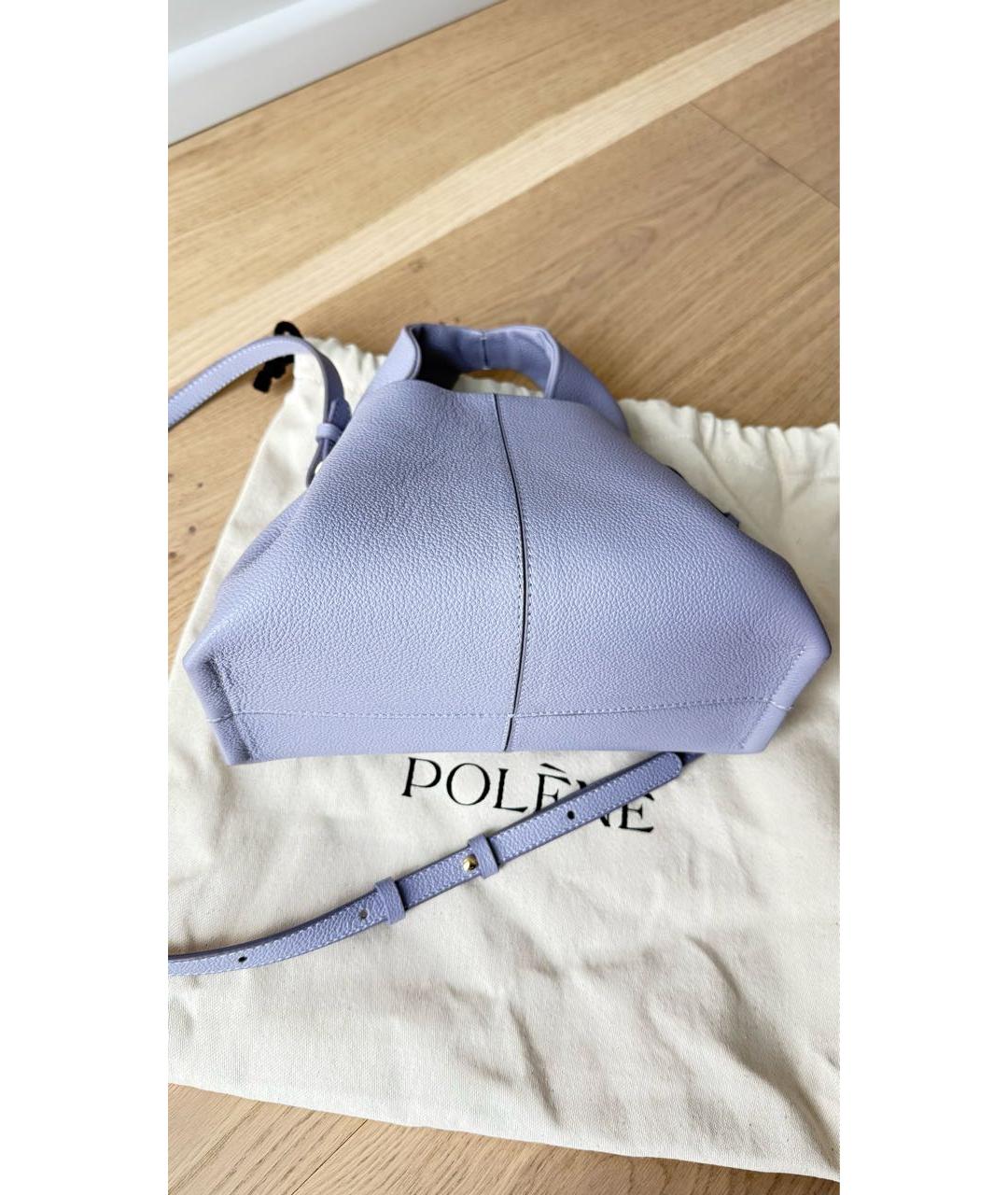 POLENE Фиолетовая кожаная сумка через плечо, фото 5