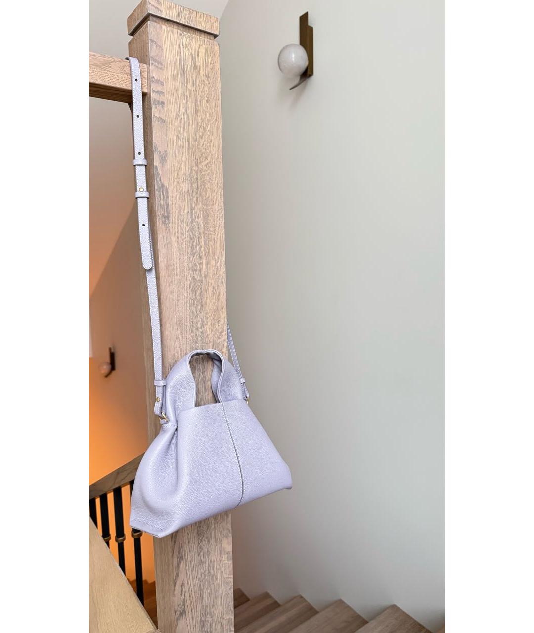 POLENE Фиолетовая кожаная сумка через плечо, фото 2