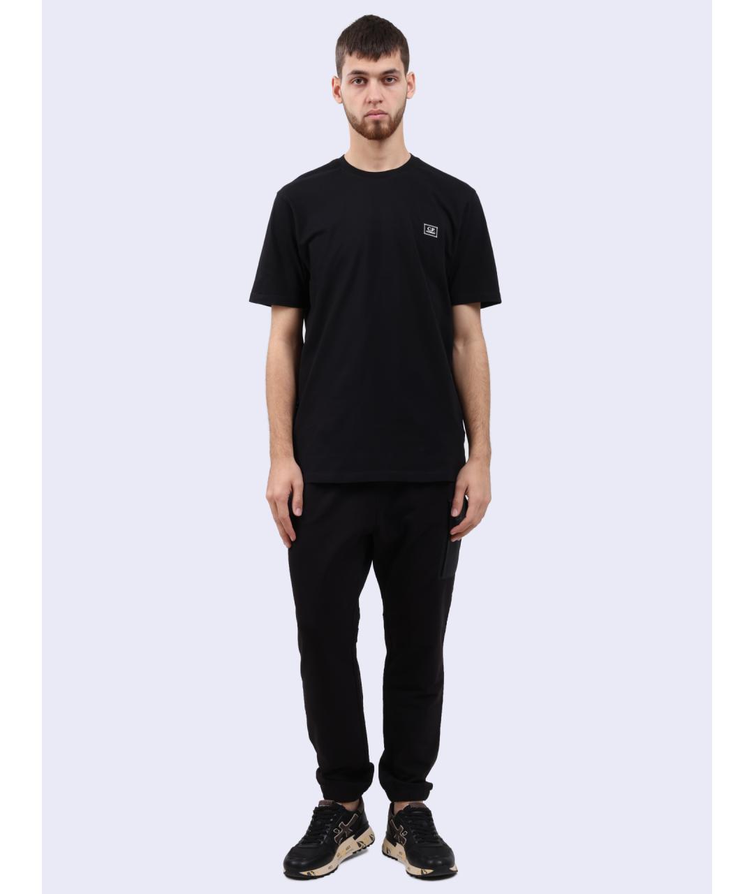 CP COMPANY Черная хлопковая футболка, фото 2