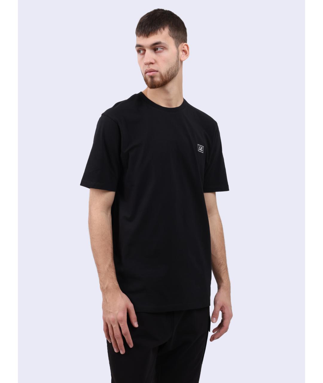 CP COMPANY Черная хлопковая футболка, фото 3