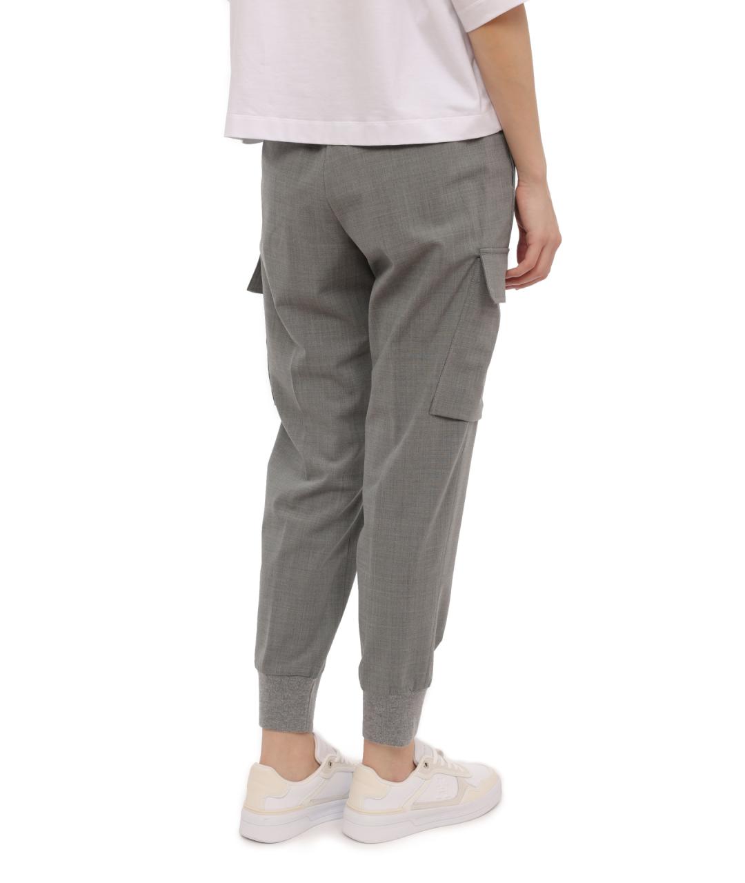 PESERICO Серые прямые брюки, фото 4