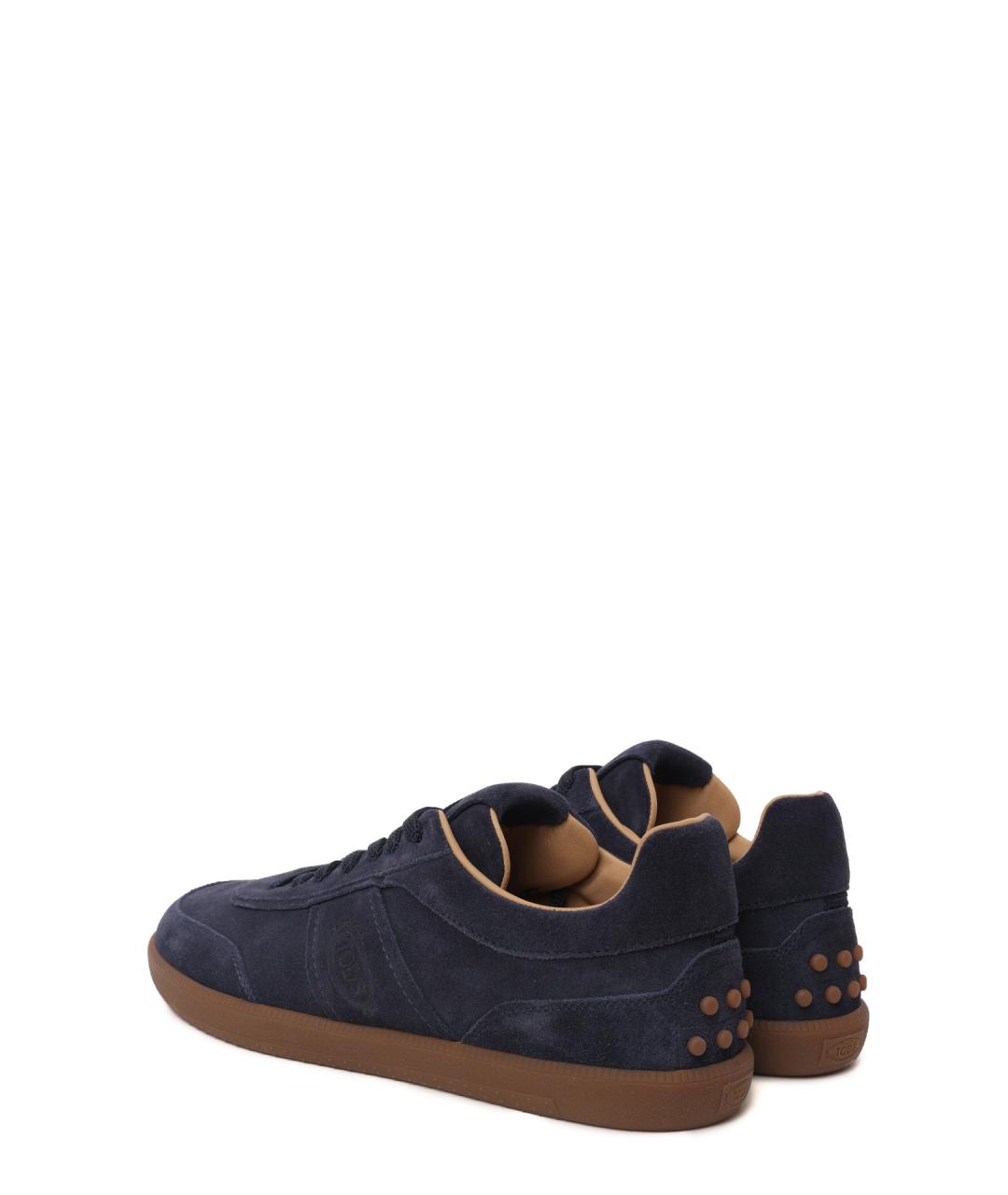 TOD'S Синие замшевые низкие кроссовки / кеды, фото 3