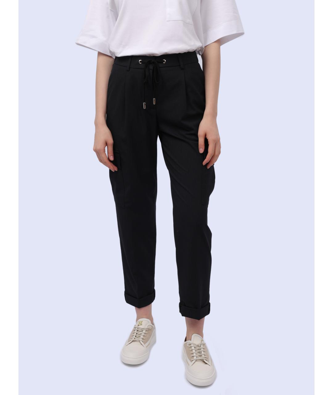 PESERICO Черные прямые брюки, фото 7