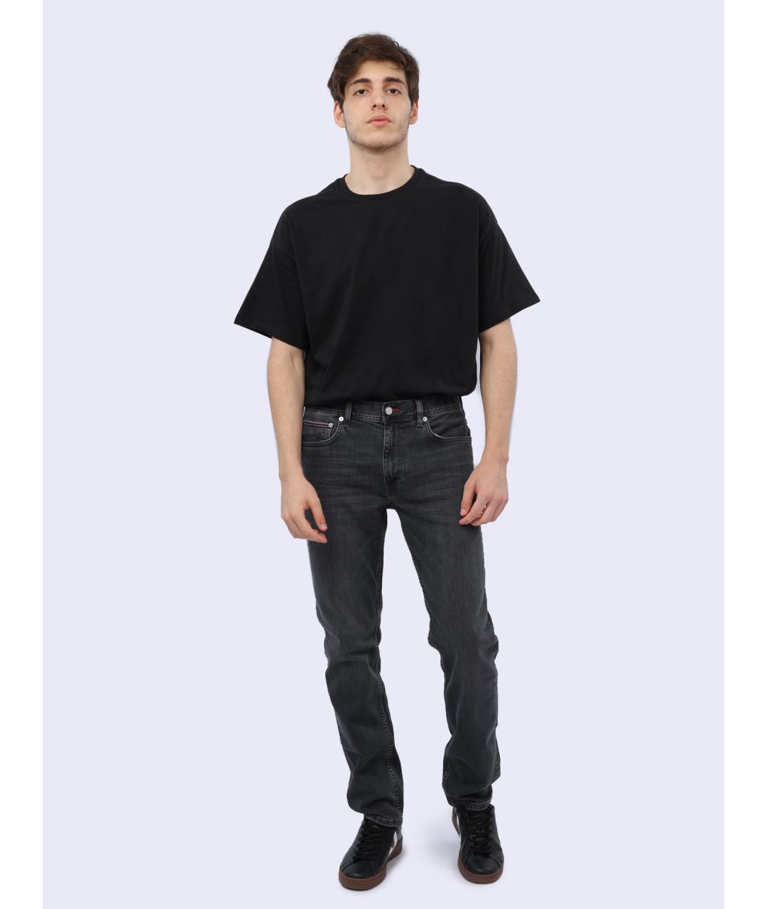 TOMMY HILFIGER Серые хлопковые прямые джинсы, фото 6