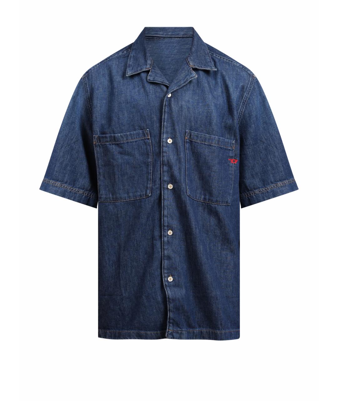 DIESEL Синяя хлопковая кэжуал рубашка, фото 1