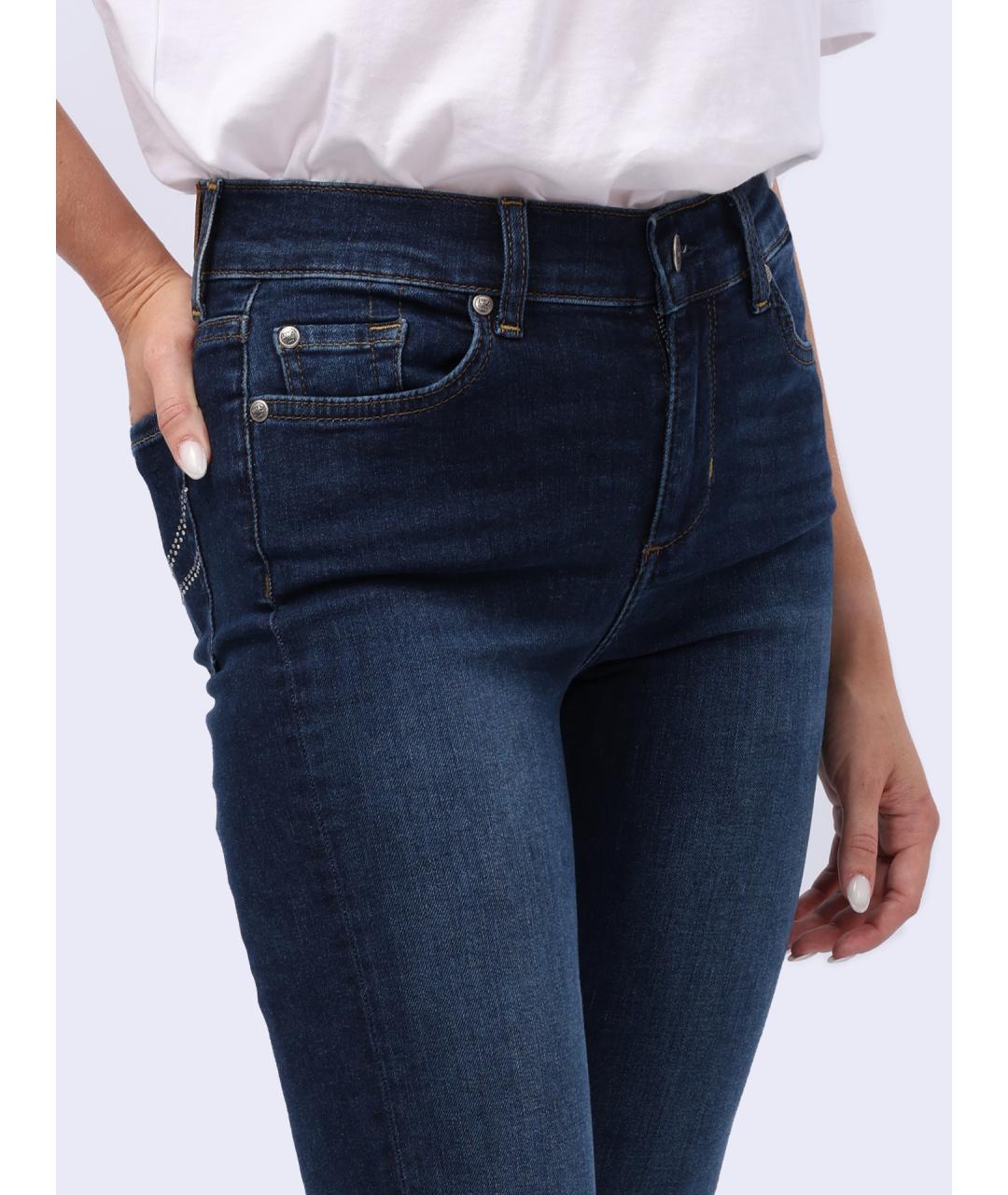 LIU JO Синие хлопковые джинсы слим, фото 3