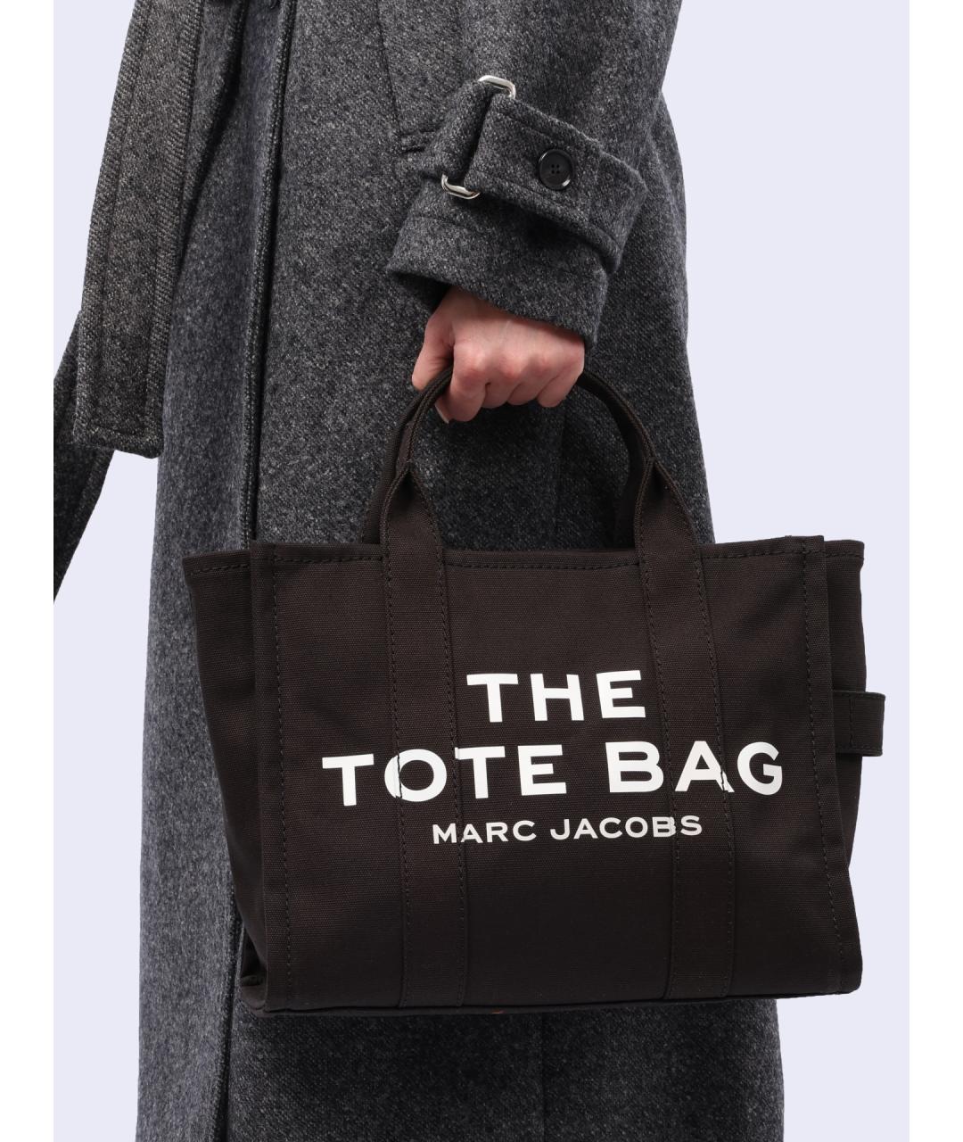 MARC JACOBS Черная тканевая сумка тоут, фото 6