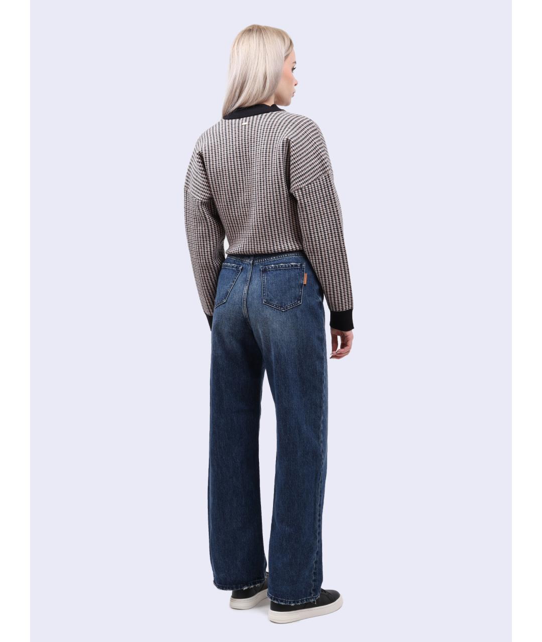 ARMANI EXCHANGE Синие хлопковые прямые джинсы, фото 4