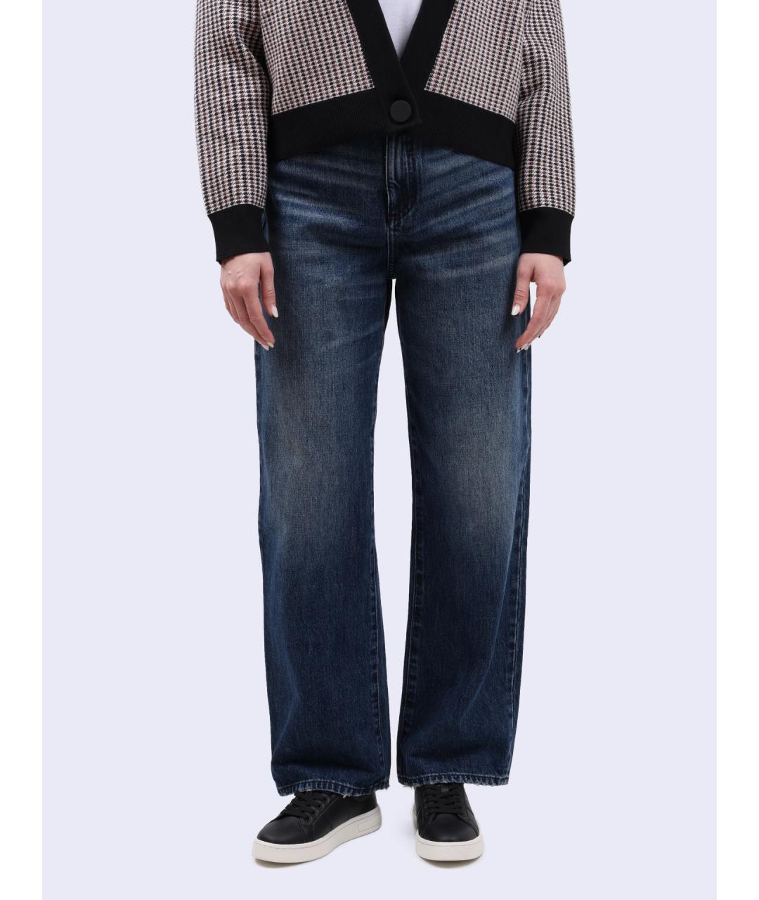 ARMANI EXCHANGE Синие хлопковые прямые джинсы, фото 2