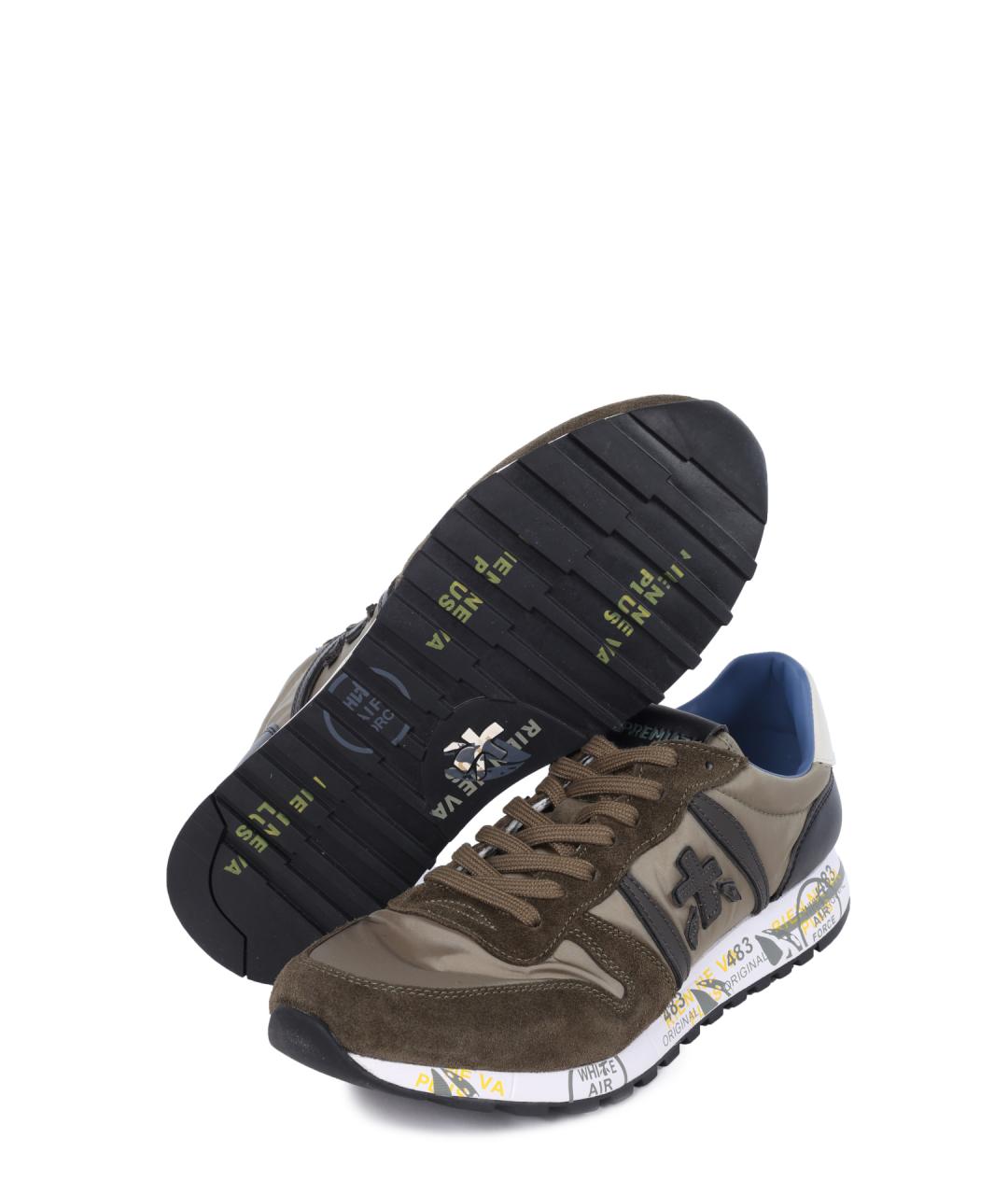 PREMIATA Коричневые низкие кроссовки / кеды, фото 4