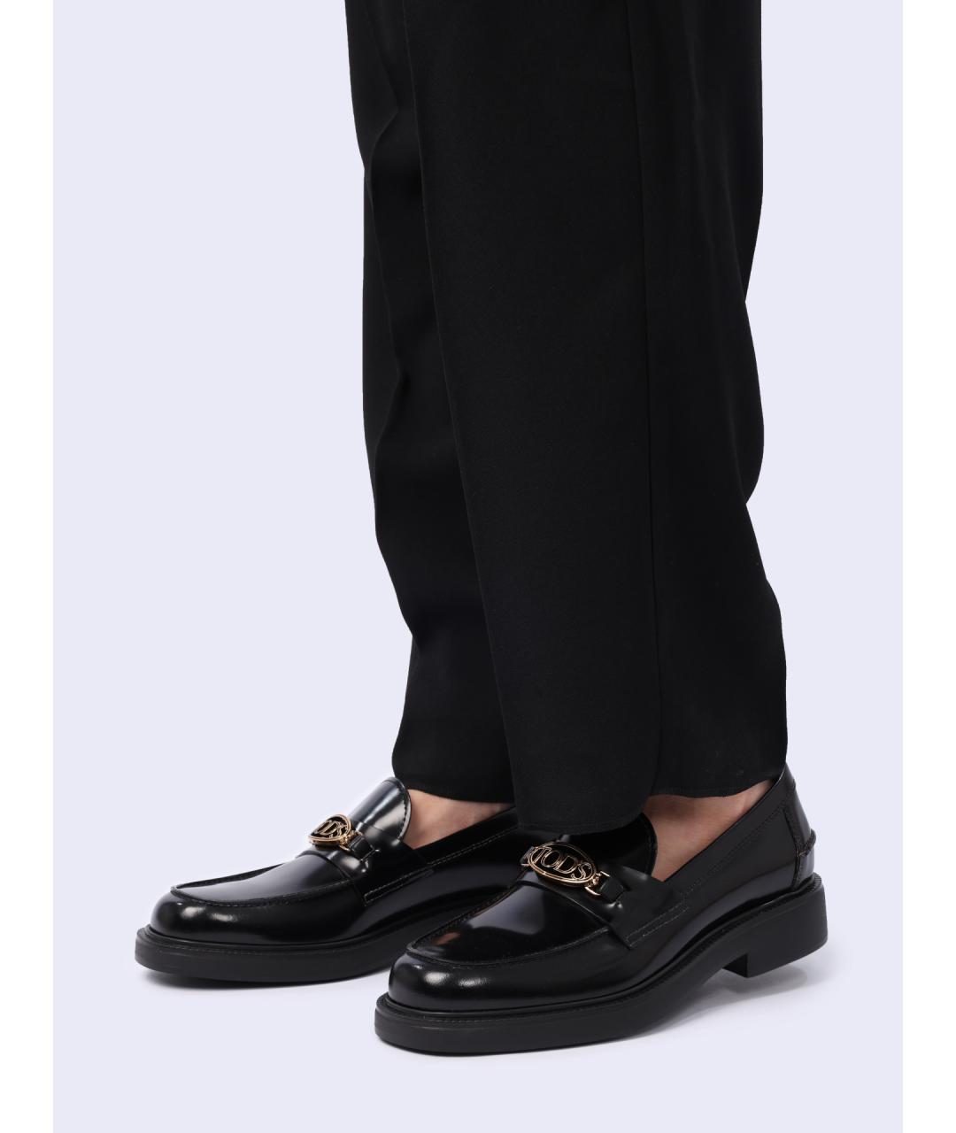 TOD'S Черные кожаные лоферы, фото 2