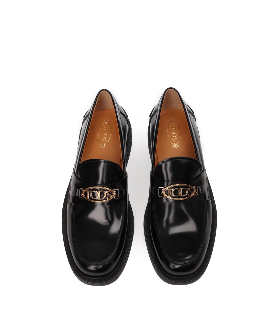 TOD'S Черные кожаные лоферы, фото 6