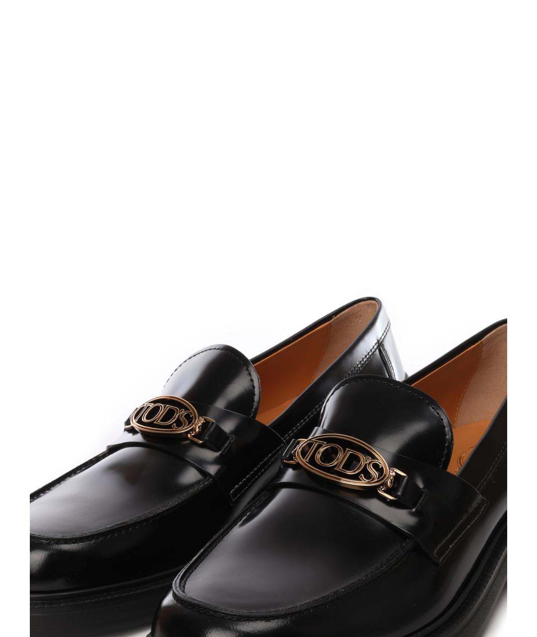 TOD'S Черные кожаные лоферы, фото 7