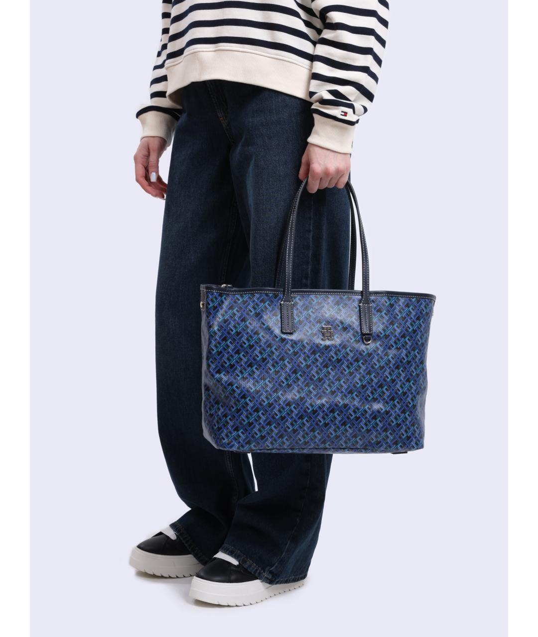 TOMMY HILFIGER Синяя сумка тоут, фото 5