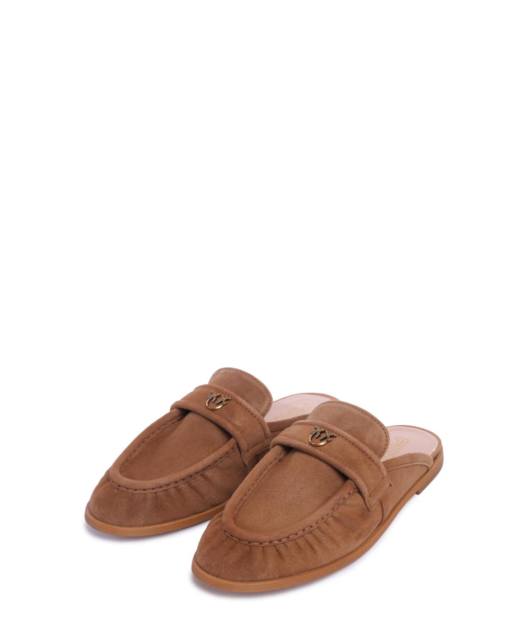 PINKO Коричневые замшевые сабо, фото 2