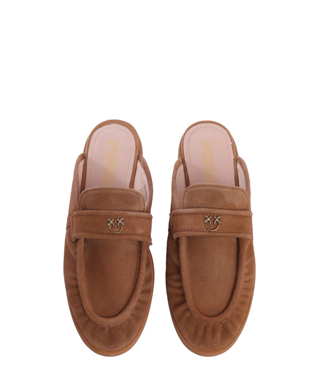PINKO Коричневые замшевые сабо, фото 3