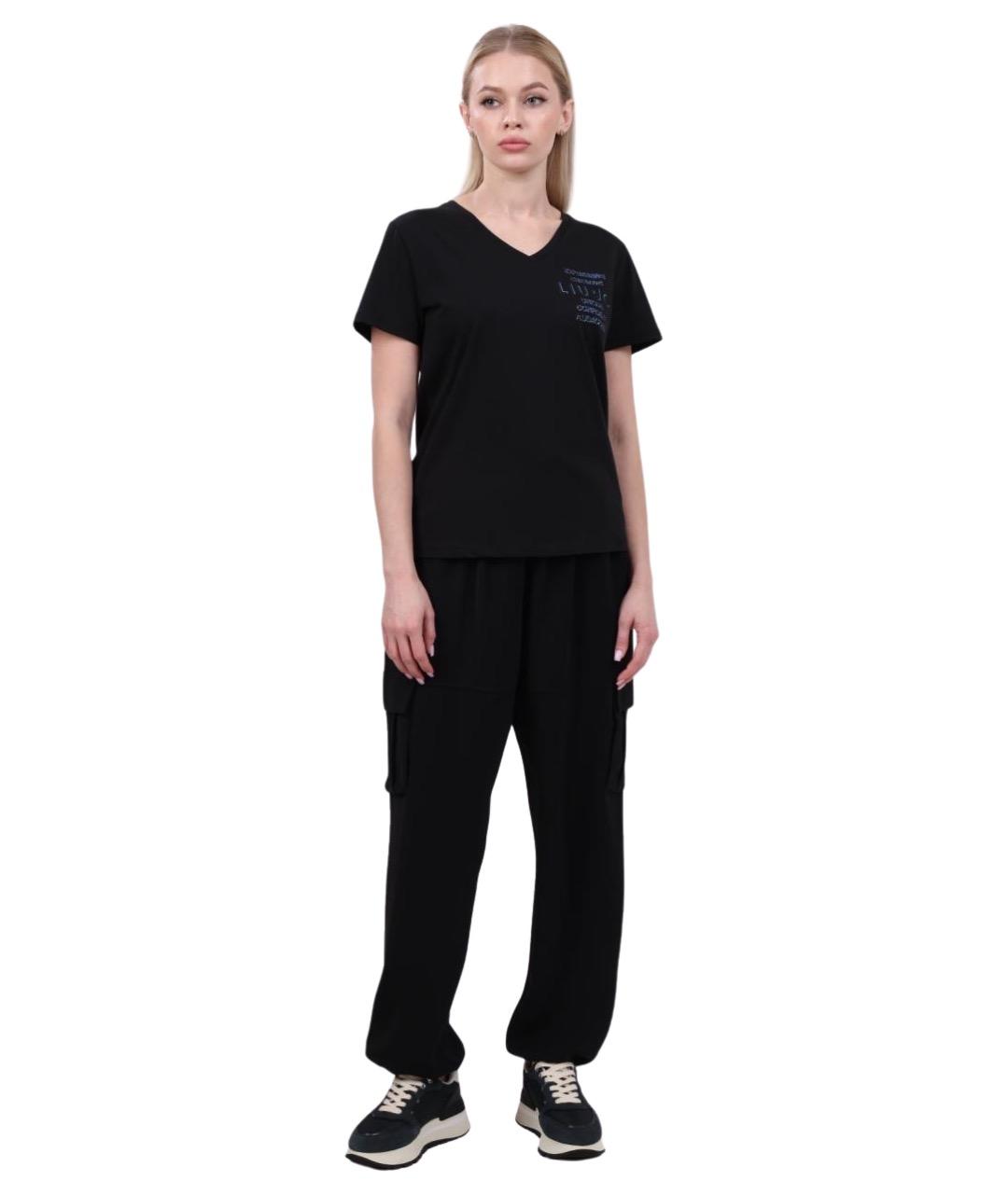 LIU JO Черные прямые брюки, фото 1