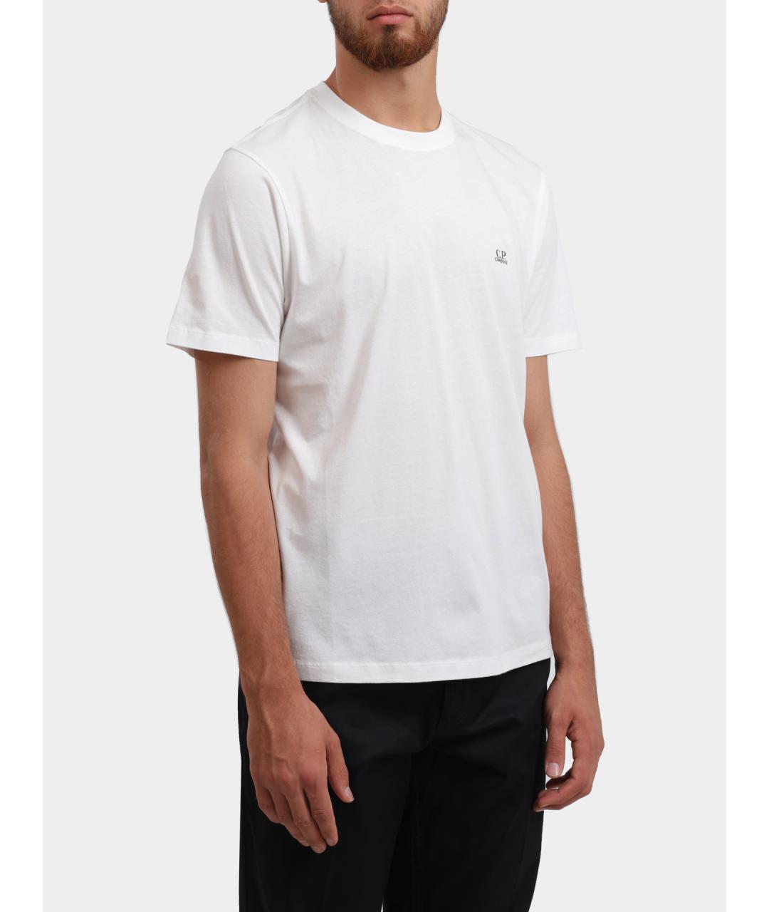 CP COMPANY Белая хлопковая футболка, фото 3