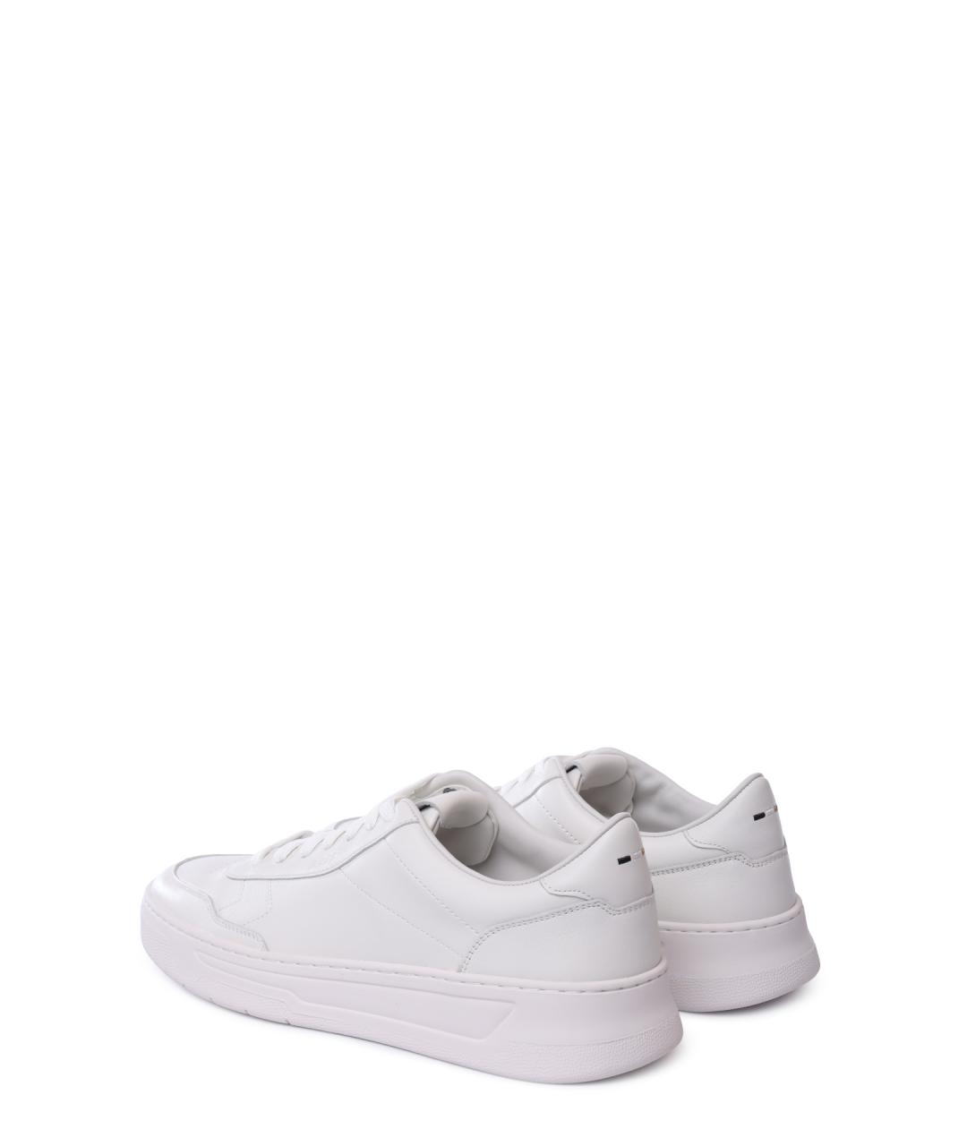HUGO BOSS Белые кожаные низкие кроссовки / кеды, фото 5