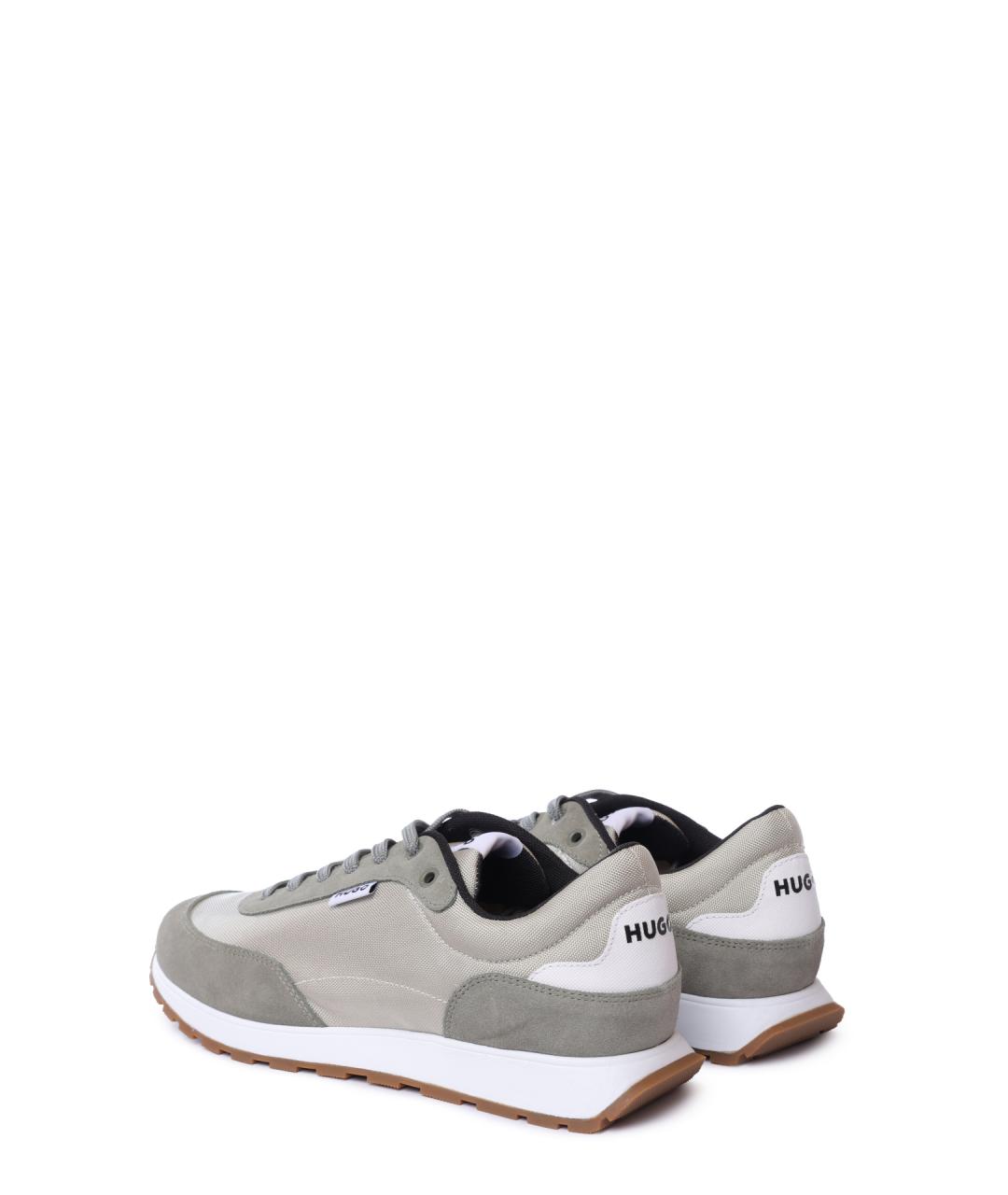 HUGO Зеленые текстильные низкие кроссовки / кеды, фото 5