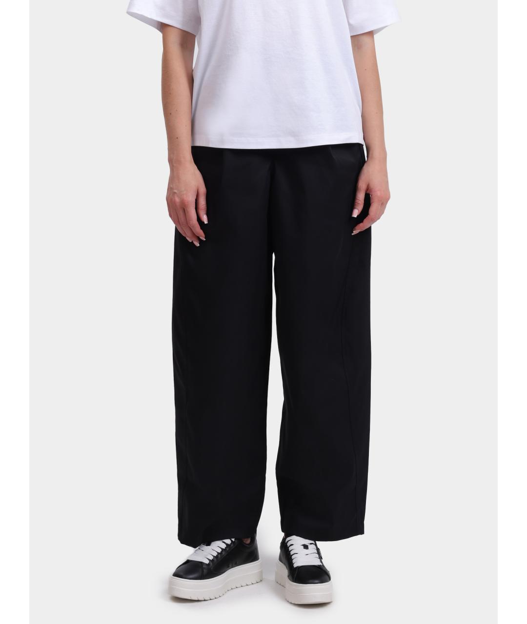 HERNO Черные полиэстеровые прямые брюки, фото 6