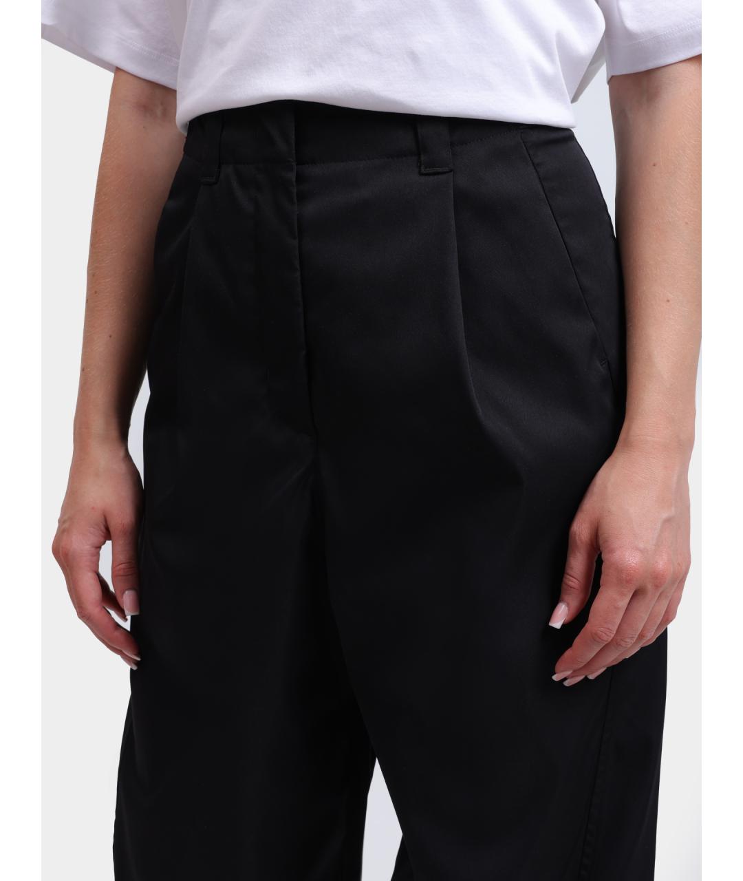 HERNO Черные полиэстеровые прямые брюки, фото 5
