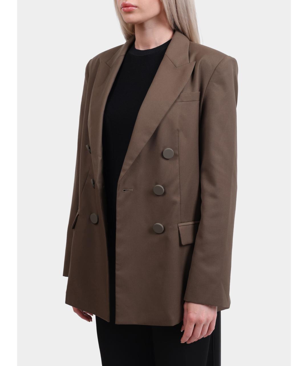 ARMANI EXCHANGE Коричневый полиэстеровый жакет/пиджак, фото 4