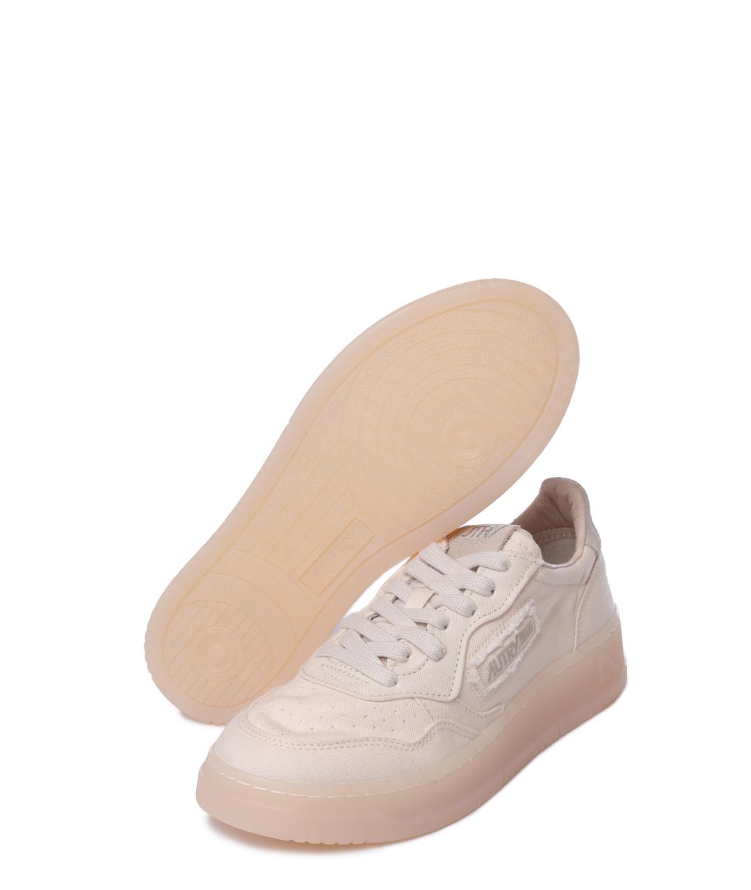 AUTRY Бежевые текстильные кеды, фото 4