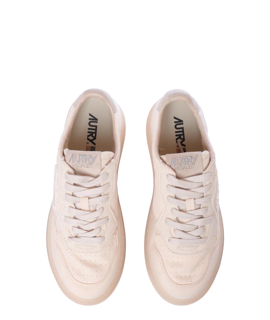 AUTRY Бежевые текстильные кеды, фото 3