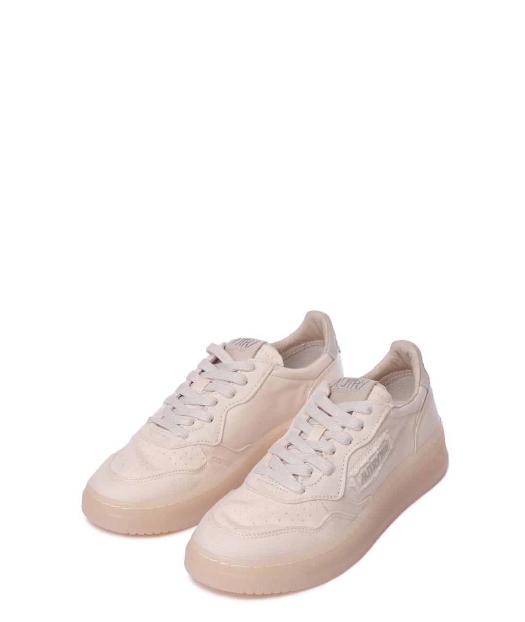 AUTRY Бежевые текстильные кеды, фото 2