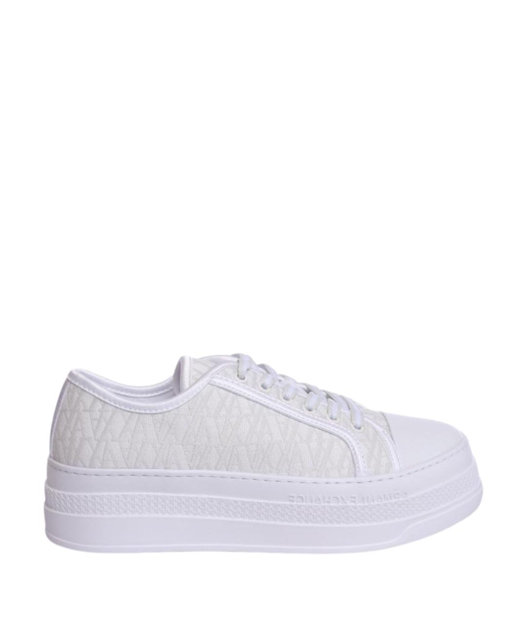 ARMANI EXCHANGE Белые текстильные кеды, фото 1