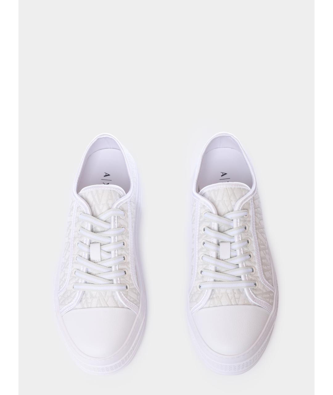 ARMANI EXCHANGE Белые текстильные кеды, фото 3