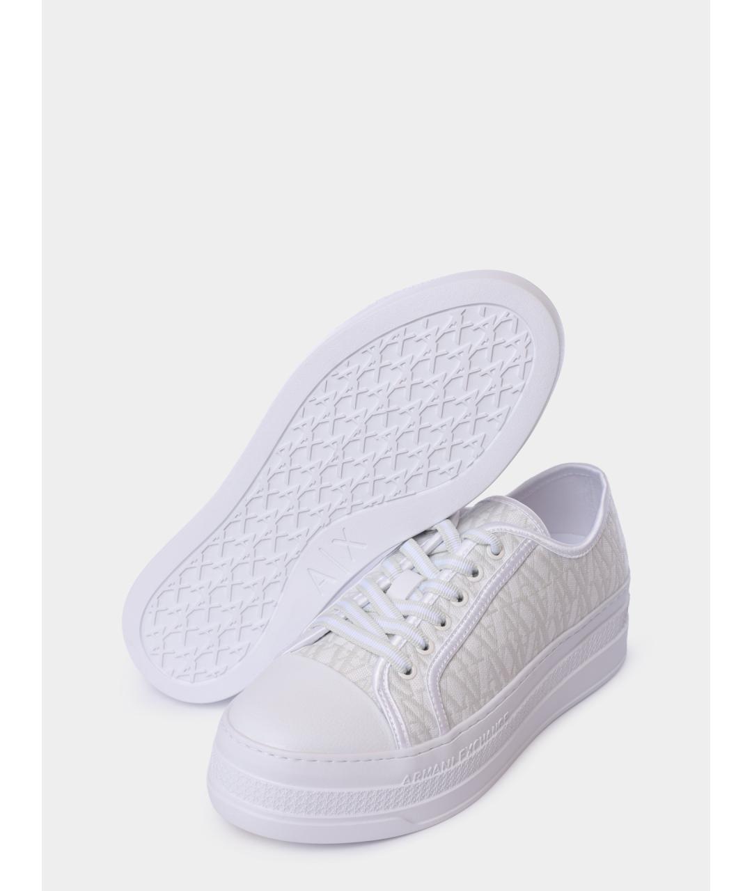 ARMANI EXCHANGE Белые текстильные кеды, фото 4