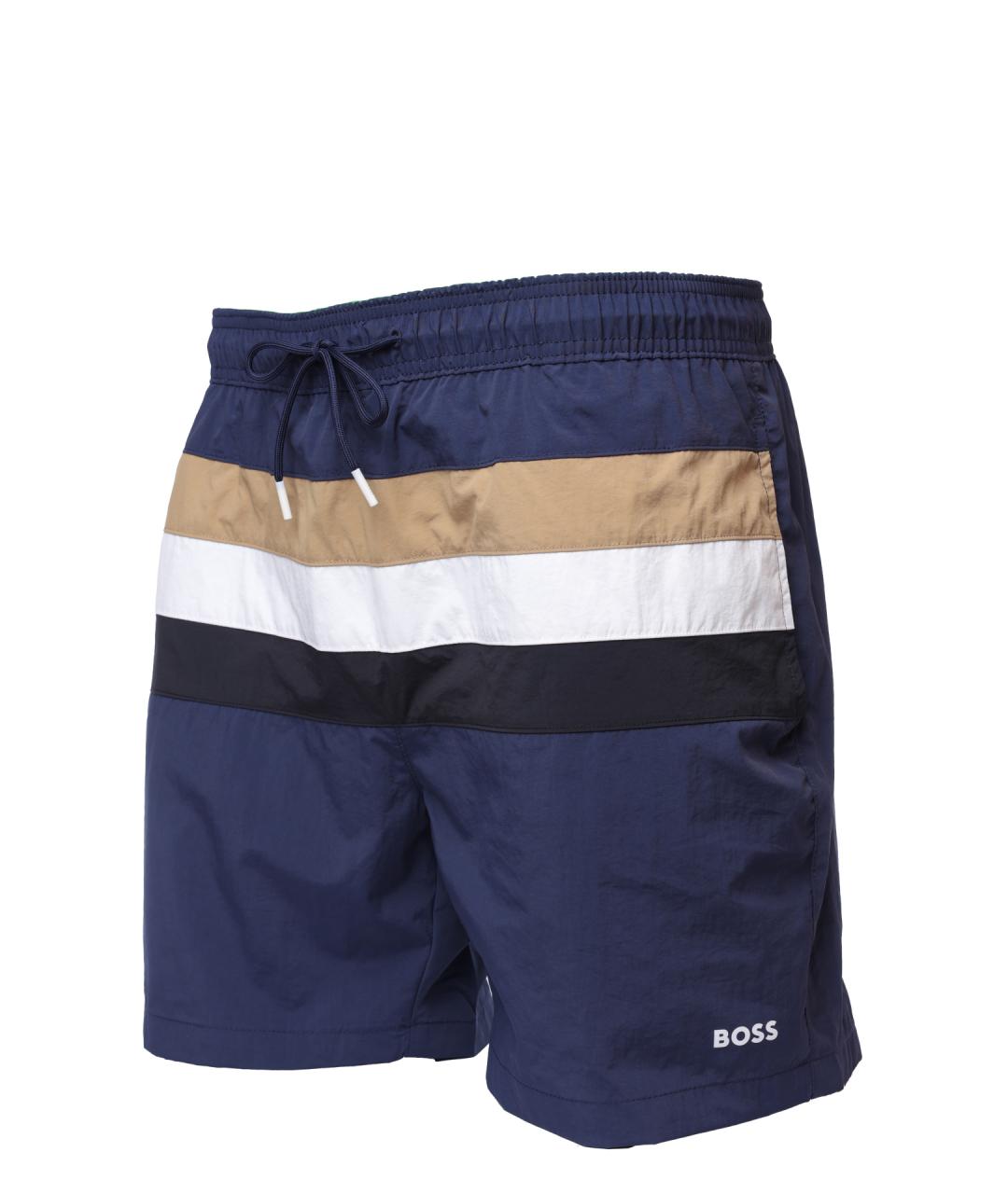 HUGO BOSS Синие полиамидовые шорты, фото 2