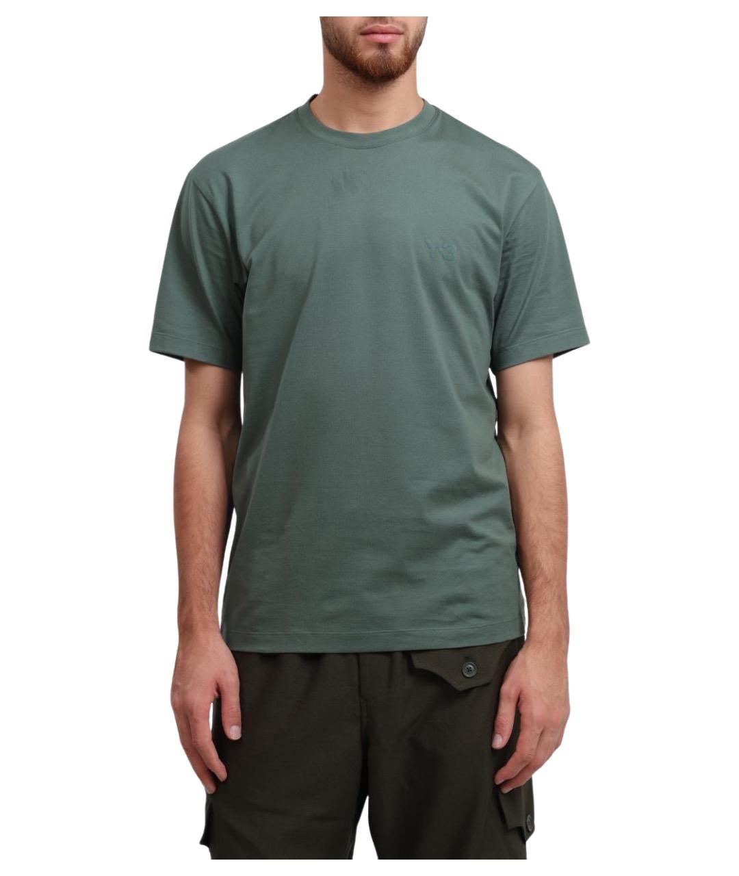 Y-3 Зеленая хлопковая футболка, фото 1